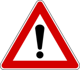 Warning for a danger with no specific traffic sign.