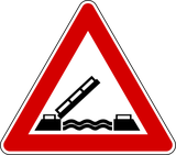 Warning for a movable bridge.