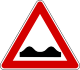 Warning for a bad road surface.