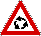 Warning for a roundabout.