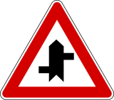 Warning for a staggered junction.