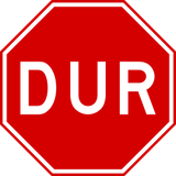 Stop and give way.