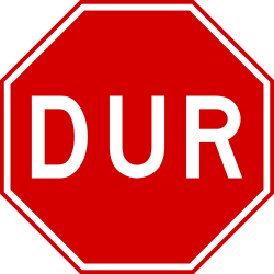 Stop and give way.