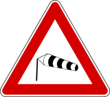 Warning for strong crosswinds.