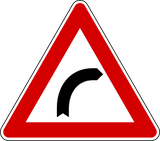 Warning for a curve to the right.
