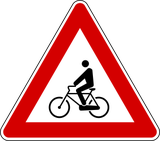 Warning for cyclists.