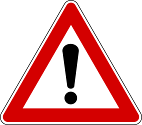 Warning for a danger with no specific traffic sign.