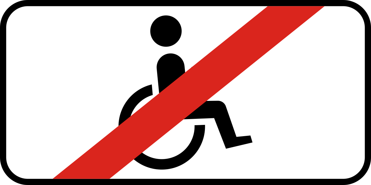 People with disabilities excepted.