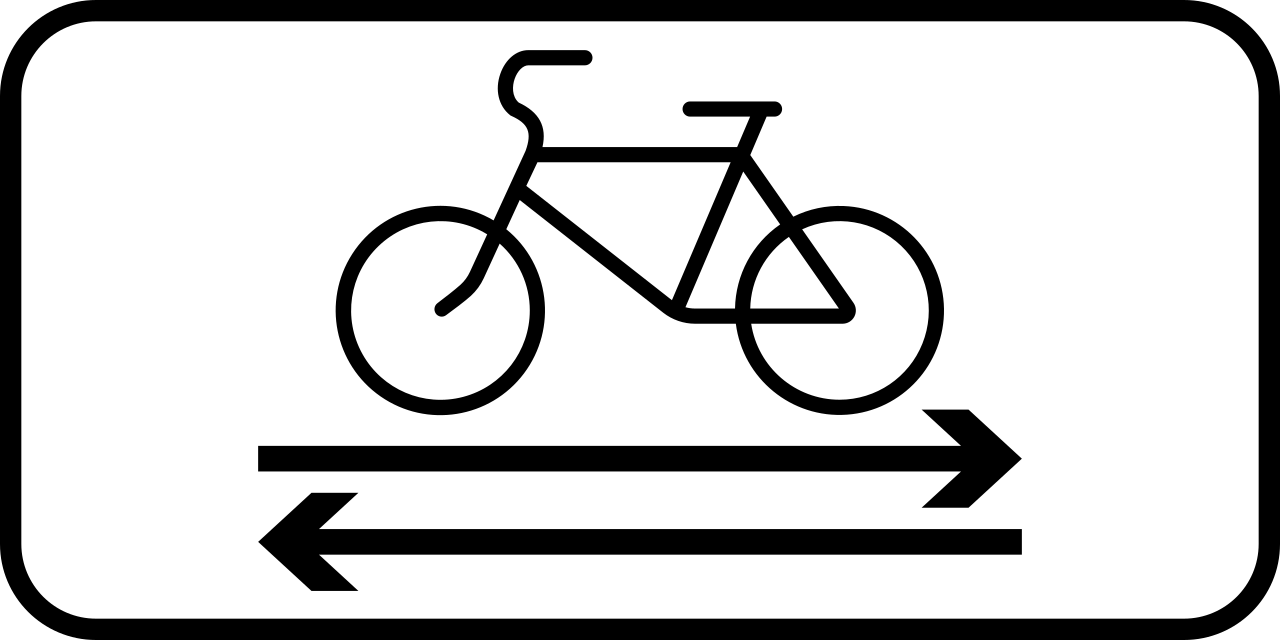 Cyclists from both directions.