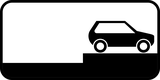 Perpendicular parking on pavement.