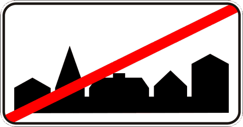 Fin de zona urbana.