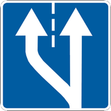 Start of a new lane.
