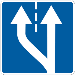 Inicio de un nuevo carril.