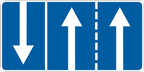 Distribución de carriles y sentidos.