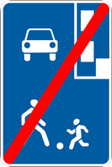 End of the residential area.