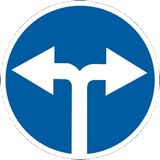 Turning left or right mandatory.