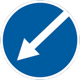 Pass obstacle on the left.