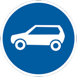 Mandatory lane for cars.