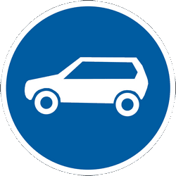 Verplichte rijstrook voor auto's.