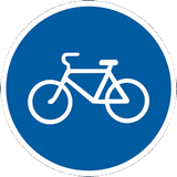 Mandatory path for cyclists.