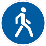 Mandatory path for pedestrians.