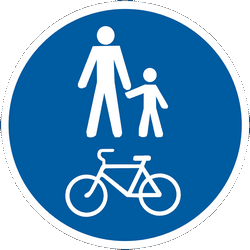 Verplicht gedeeld voet- en fietspad.