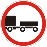 Trucks with trailer prohibited.
