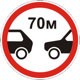Minimum following distance.