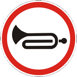 Using the horn prohibited.
