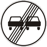 End of the overtaking prohibition.