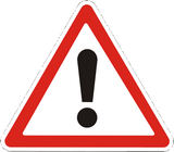 Warning for a danger with no specific traffic sign.