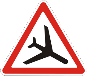 Warning for low-flying aircraft.