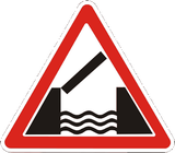 Warning for a movable bridge.
