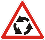 Warning for a roundabout.