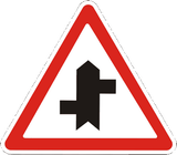 Warning for a staggered junction.