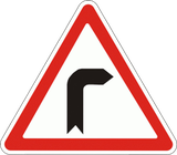 Warning for a curve to the right.