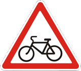 Warning for cyclists.