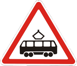 Warning for trams.