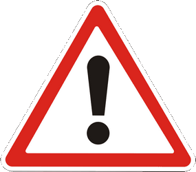 Warning for a danger with no specific traffic sign.