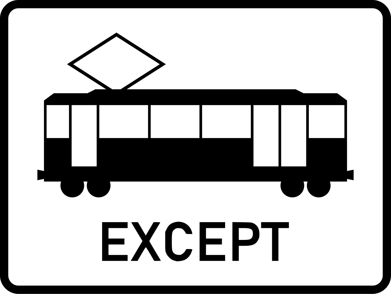 Tranvías autorizados.