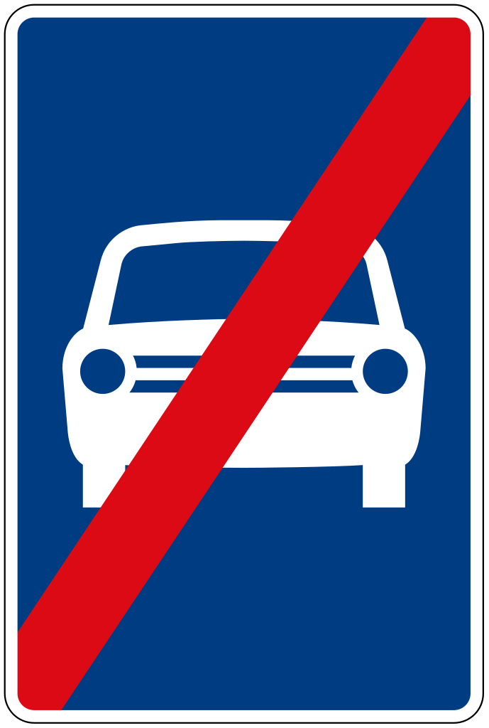 Fin de autovía.