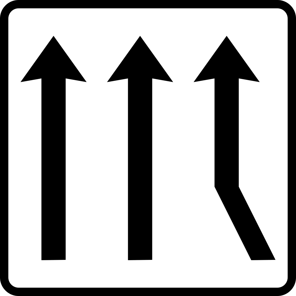 Distribución de carriles y sentidos.