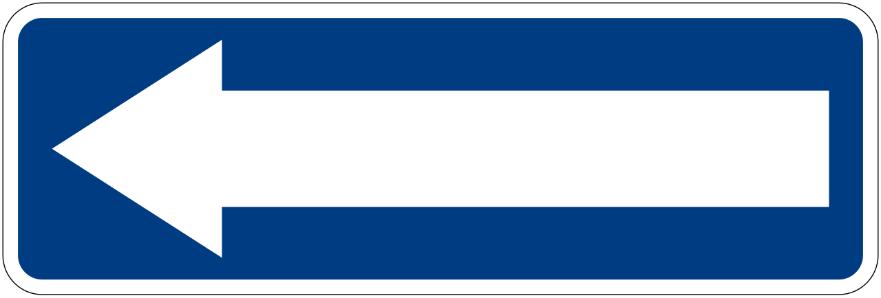 Vía de sentido único.
