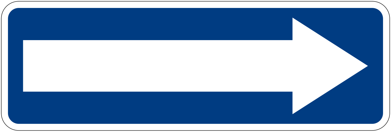 Vía de sentido único.