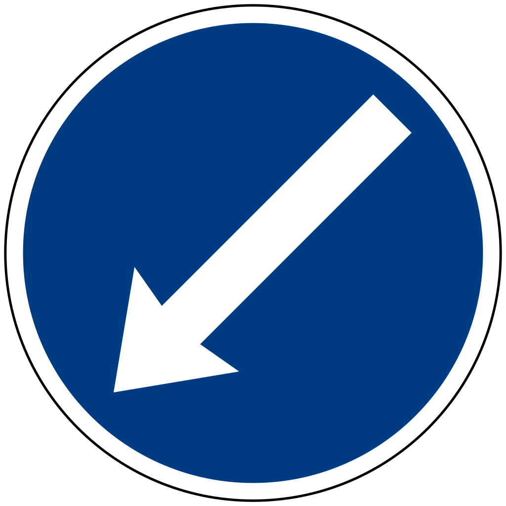 Pass obstacle on the left.