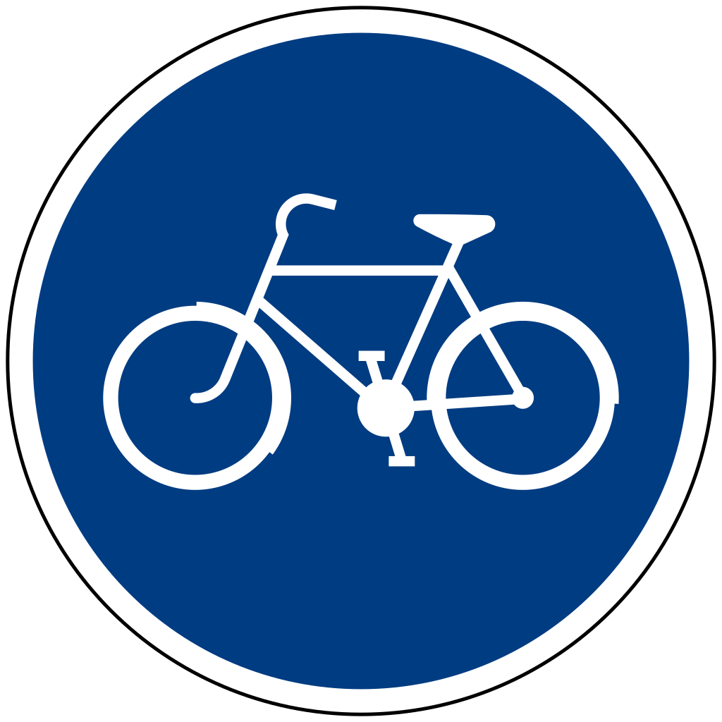 Mandatory path for cyclists.