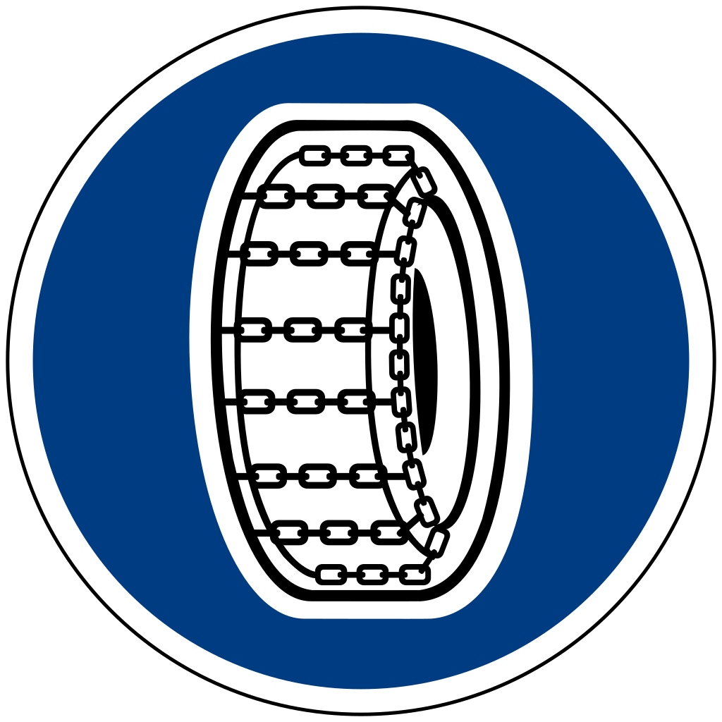Snow chains mandatory.