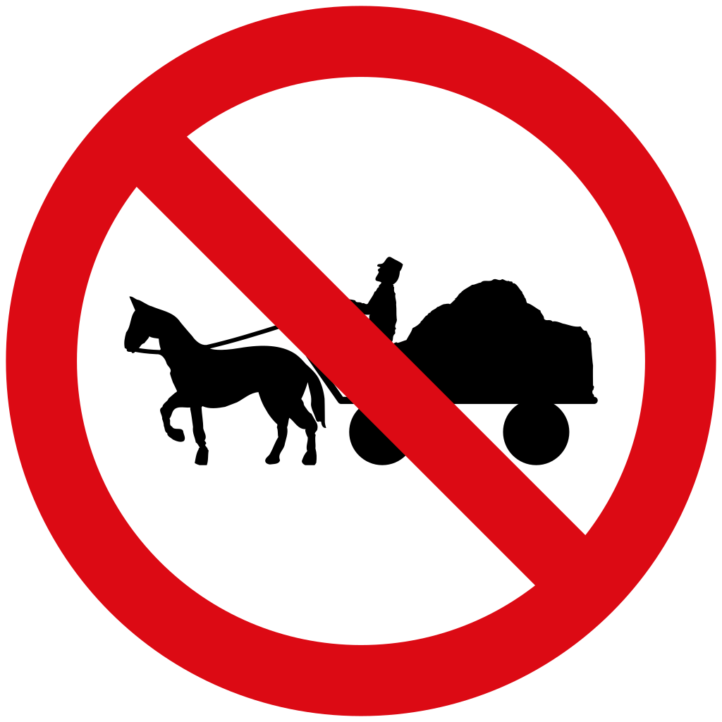 Vehículos de tracción animal prohibidos.