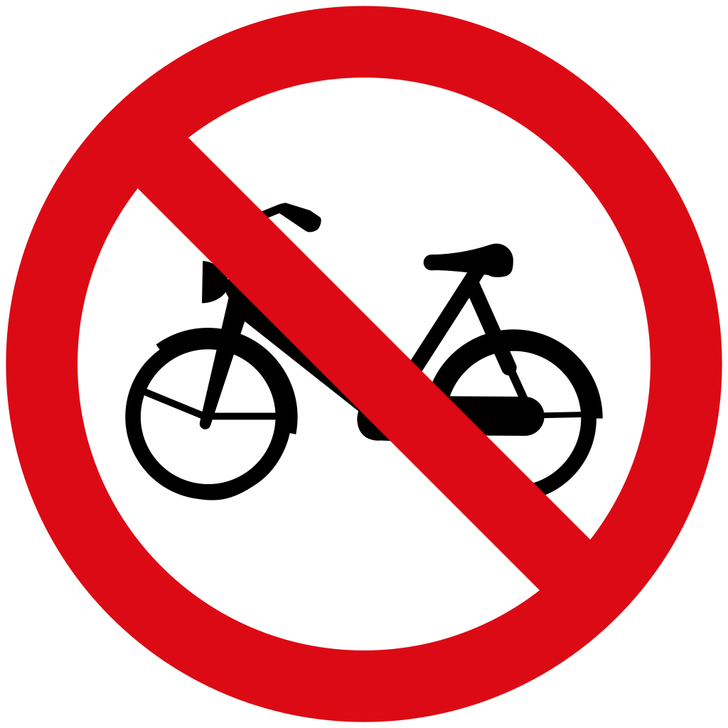 Ciclomotores prohibidos.