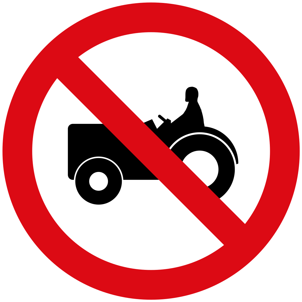 Tractores prohibidos.